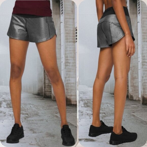 RARE Print! Lululemon Speed Up Short *4" Foil Sz. 4 Wide Leg Lined - Like New! - Picture 13 of 13